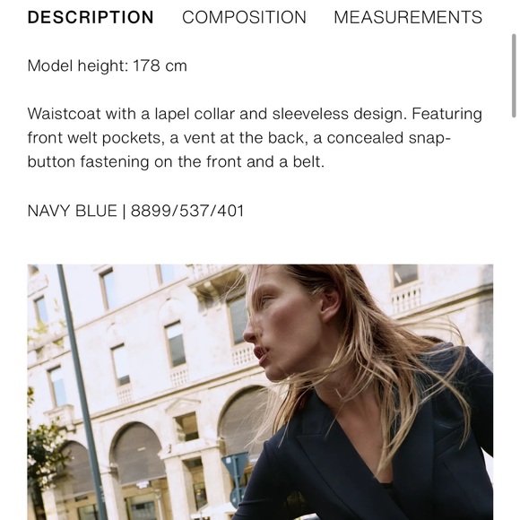 Zara NWT long waistcoat with belt 8899/537 - Picture 11 of 12